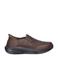 Skechers Slade leren slip-on sneakers bruin