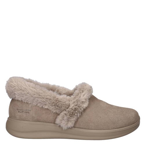 Skechers pantoffels taupe afbeelding