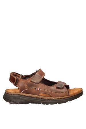   leren sandalen cognac