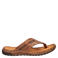 Nelson leren teenslippers cognac