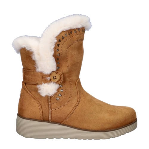 Skechers Keepsake Wedge gevoerde enkelboots cognac afbeelding