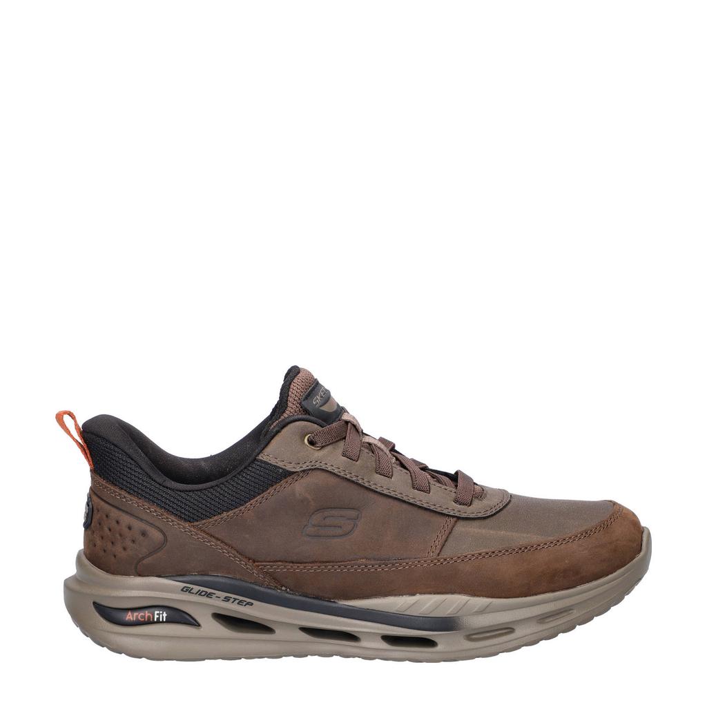 Donkerblauwe heren Skechers Hands Free Slip-Ins Glide Step Pro sneakers van imitatieleer met elastische veters