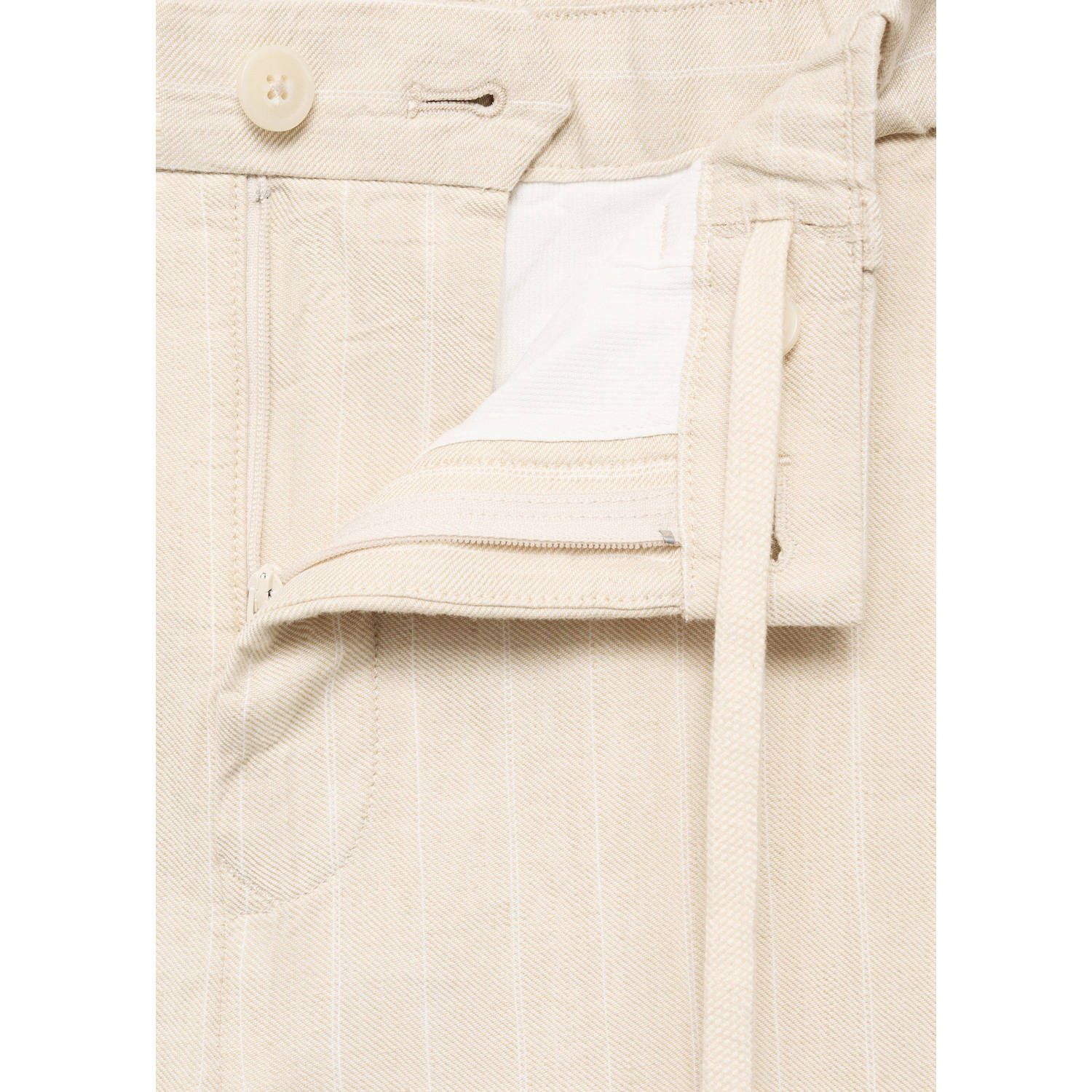 Mango Man linnen regular chino ecru