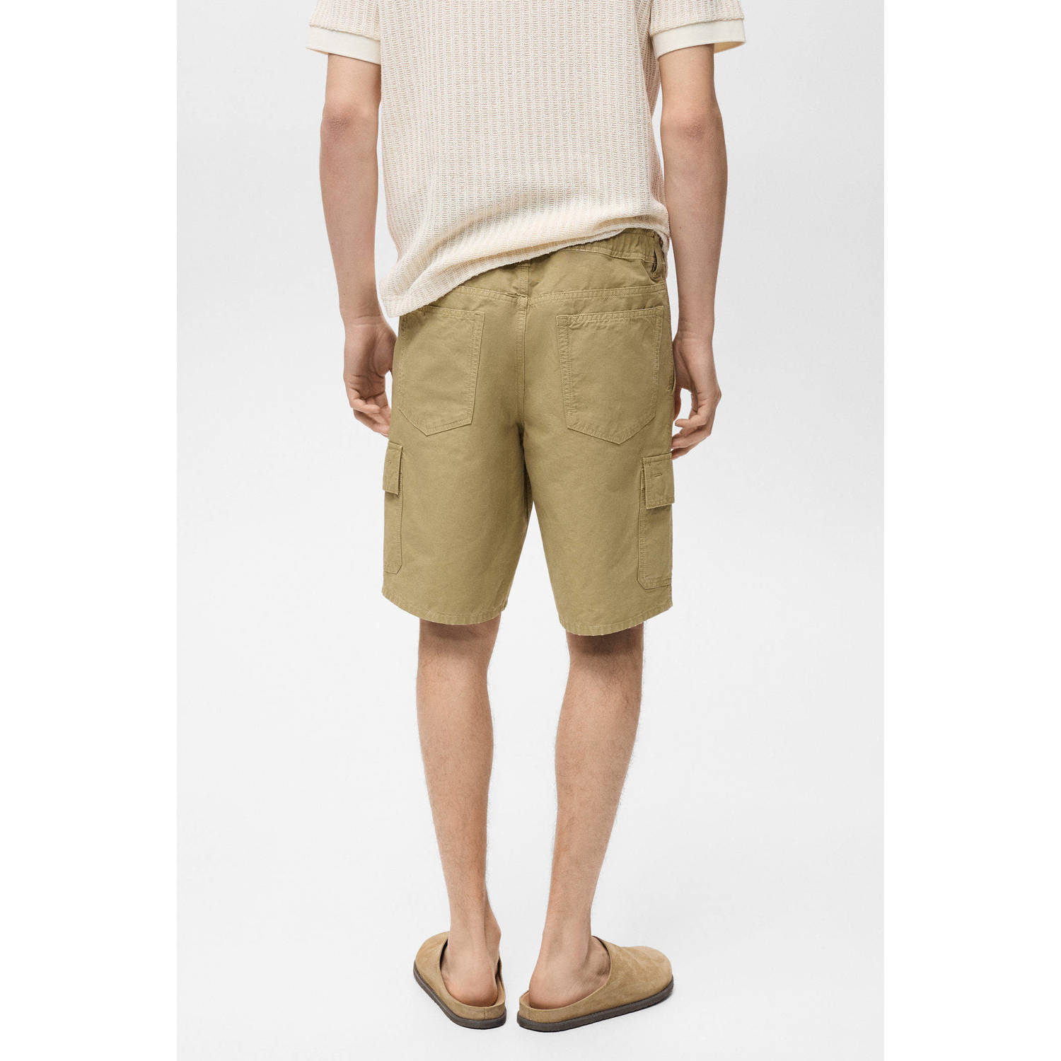 Mango Man loose cargo short beige