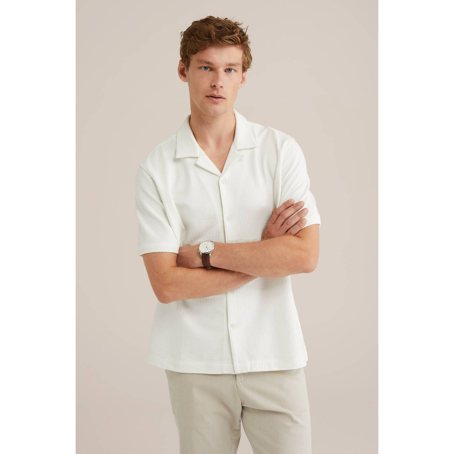 WE Fashion casual overhemd ecru