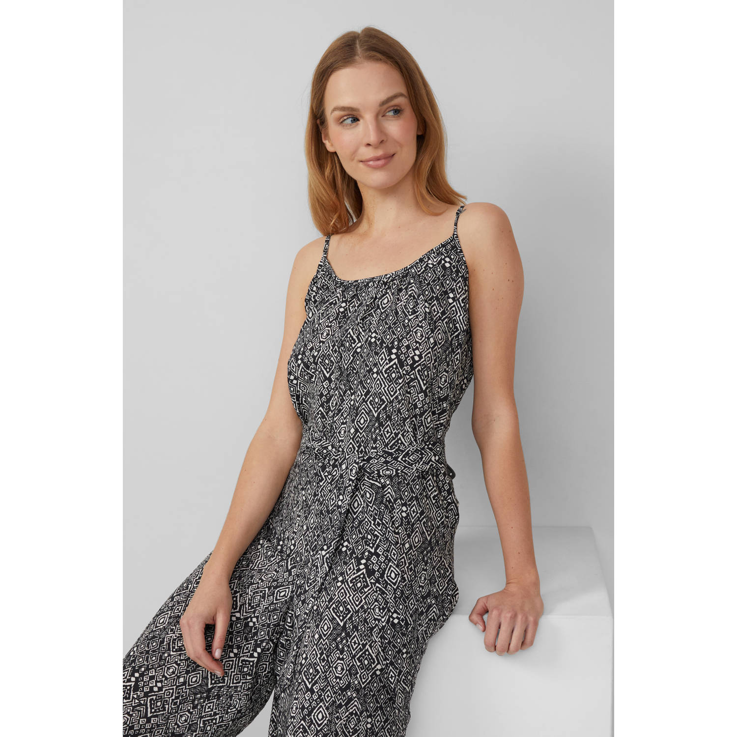 s.Oliver zwart wide leg jumpsuit