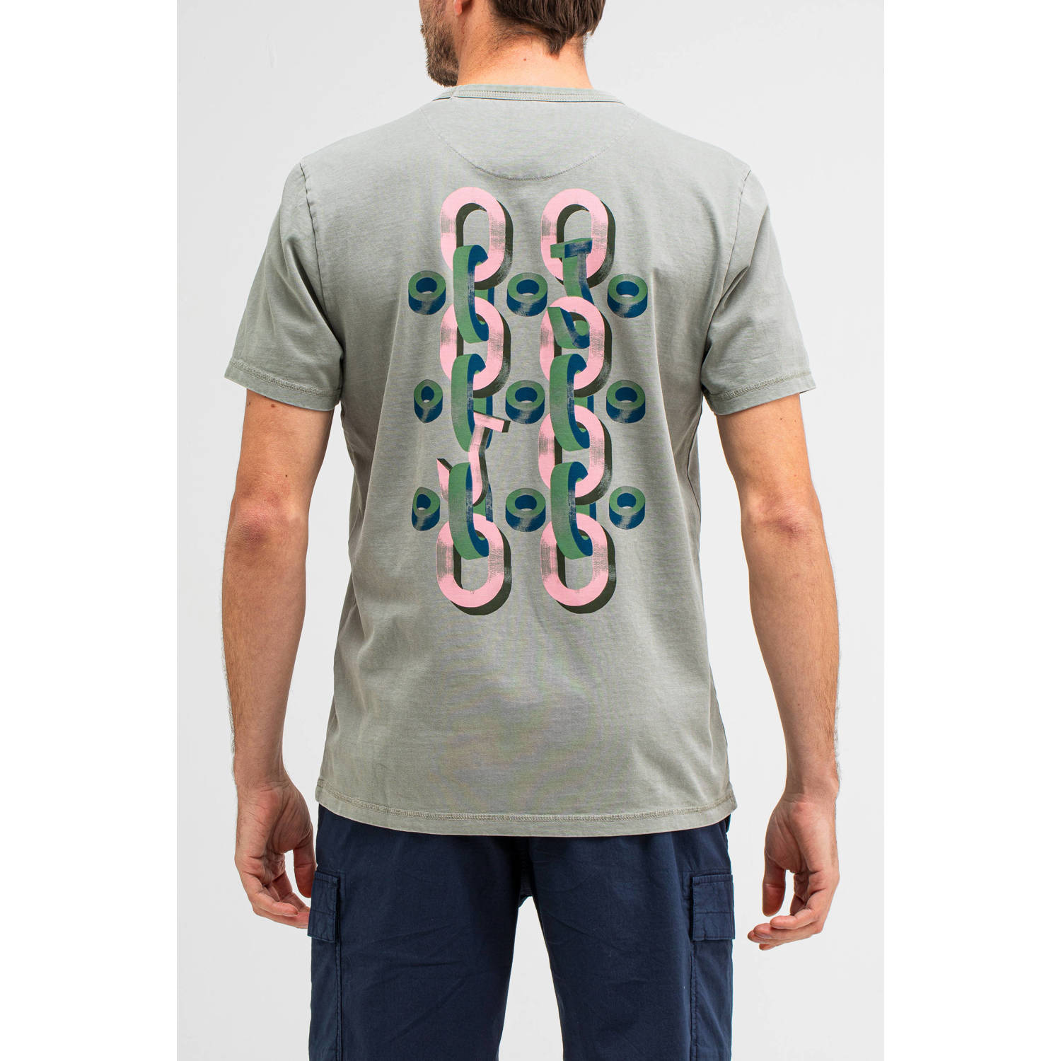 Butcher of Blue T-shirt grijsgroen