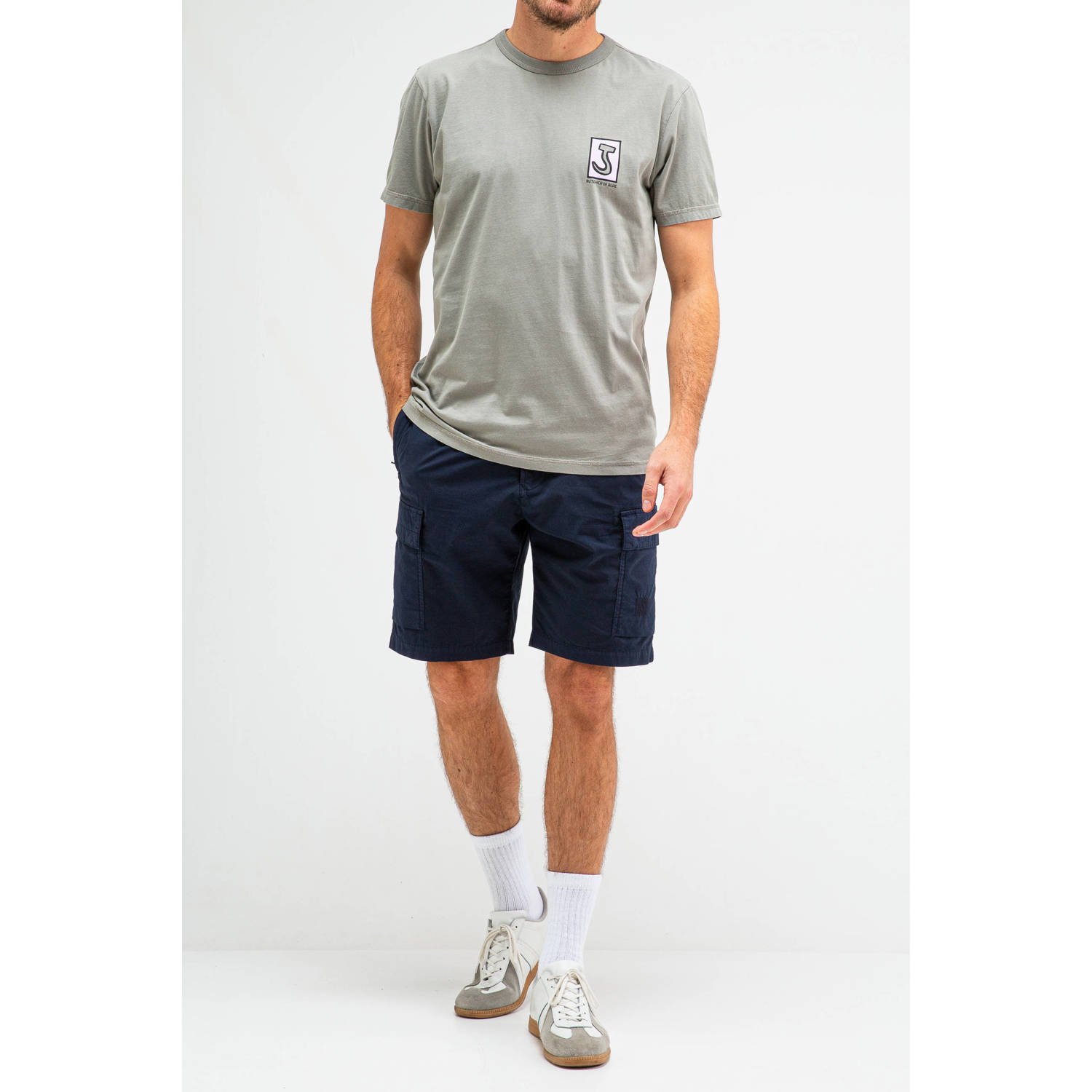 Butcher of Blue T-shirt grijsgroen