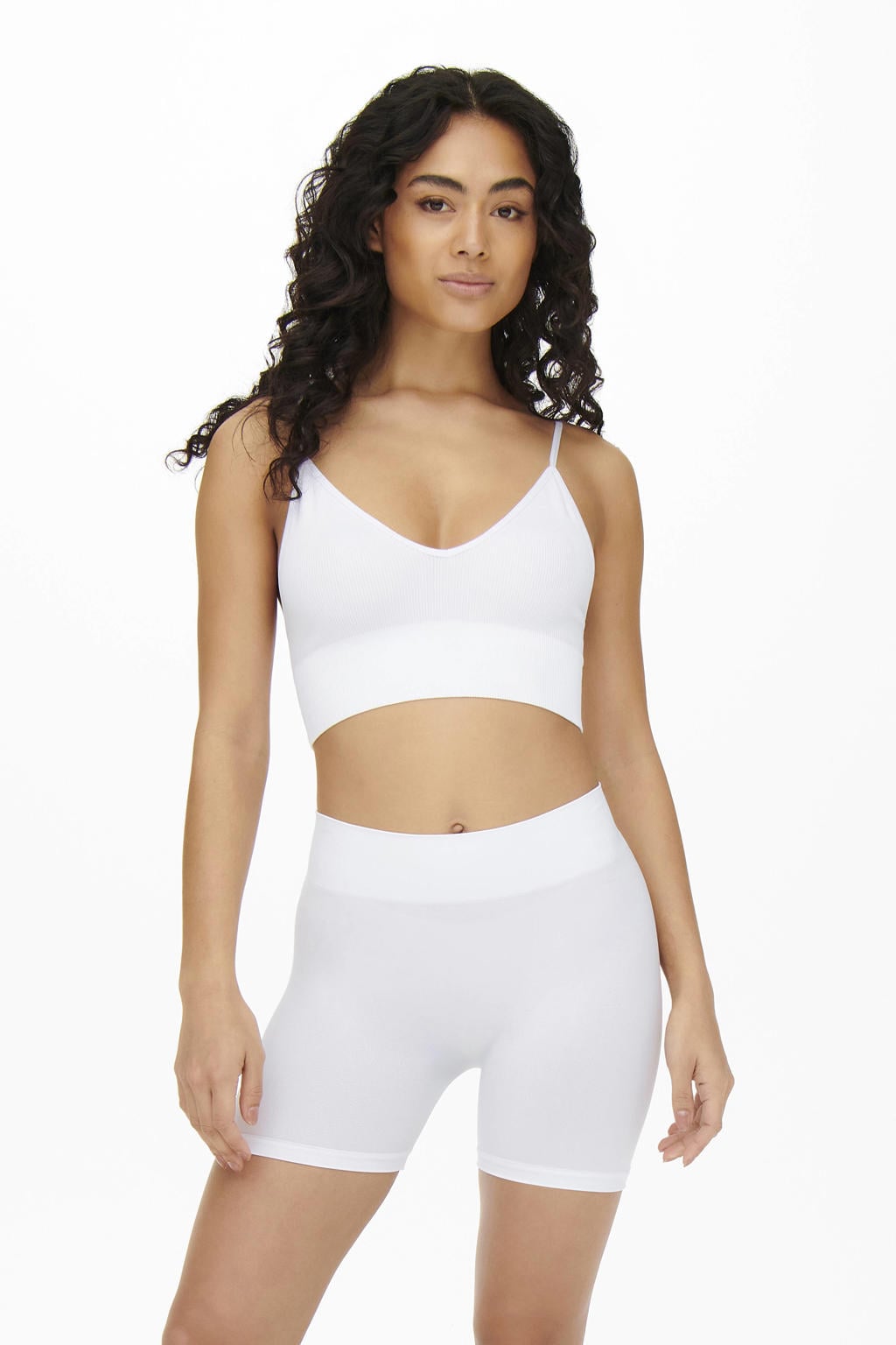 ONLY naadloze cycling short ONLVICKY wit