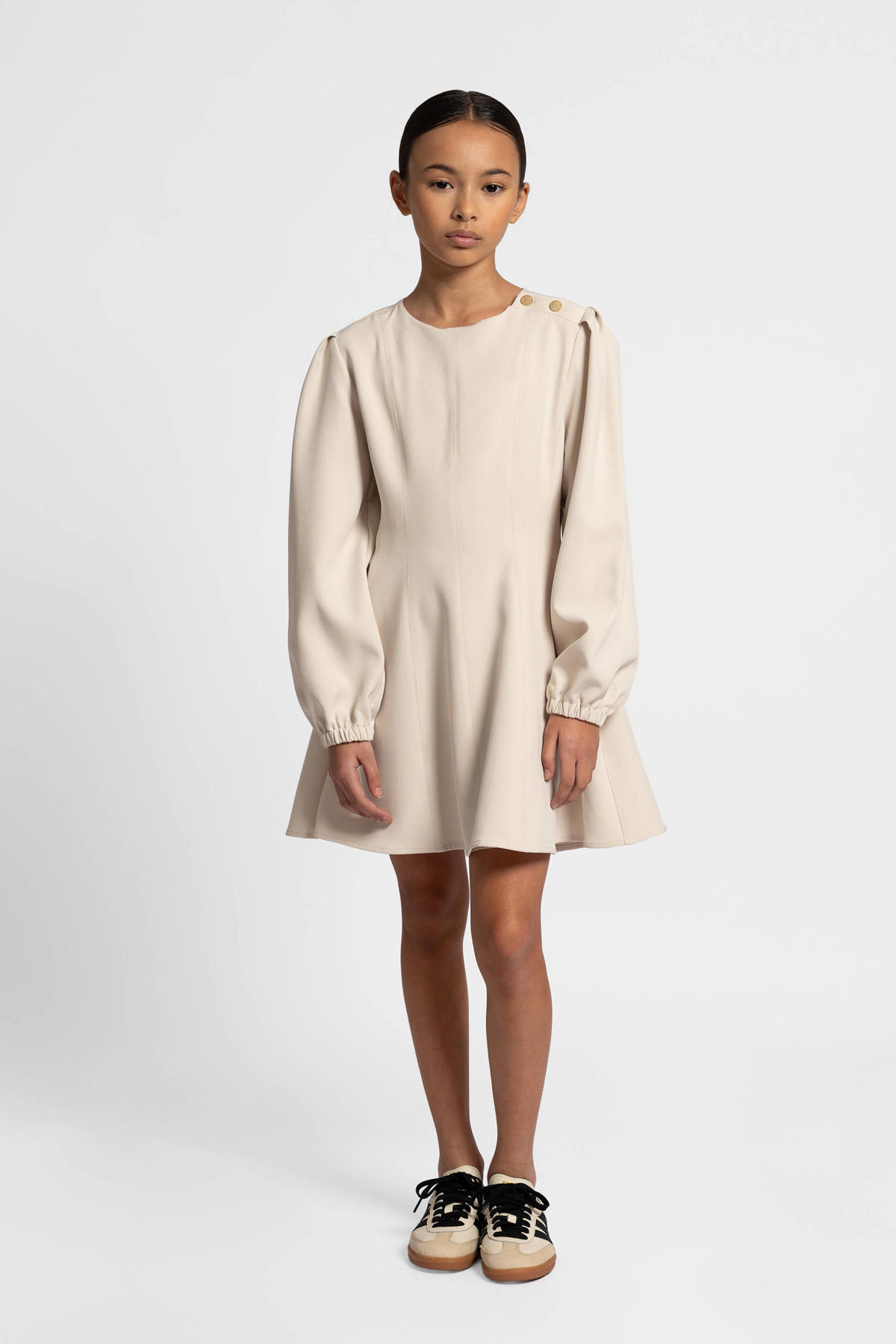 NIK&NIK korte jurk beige kopen? Morgen in huis wehkamp