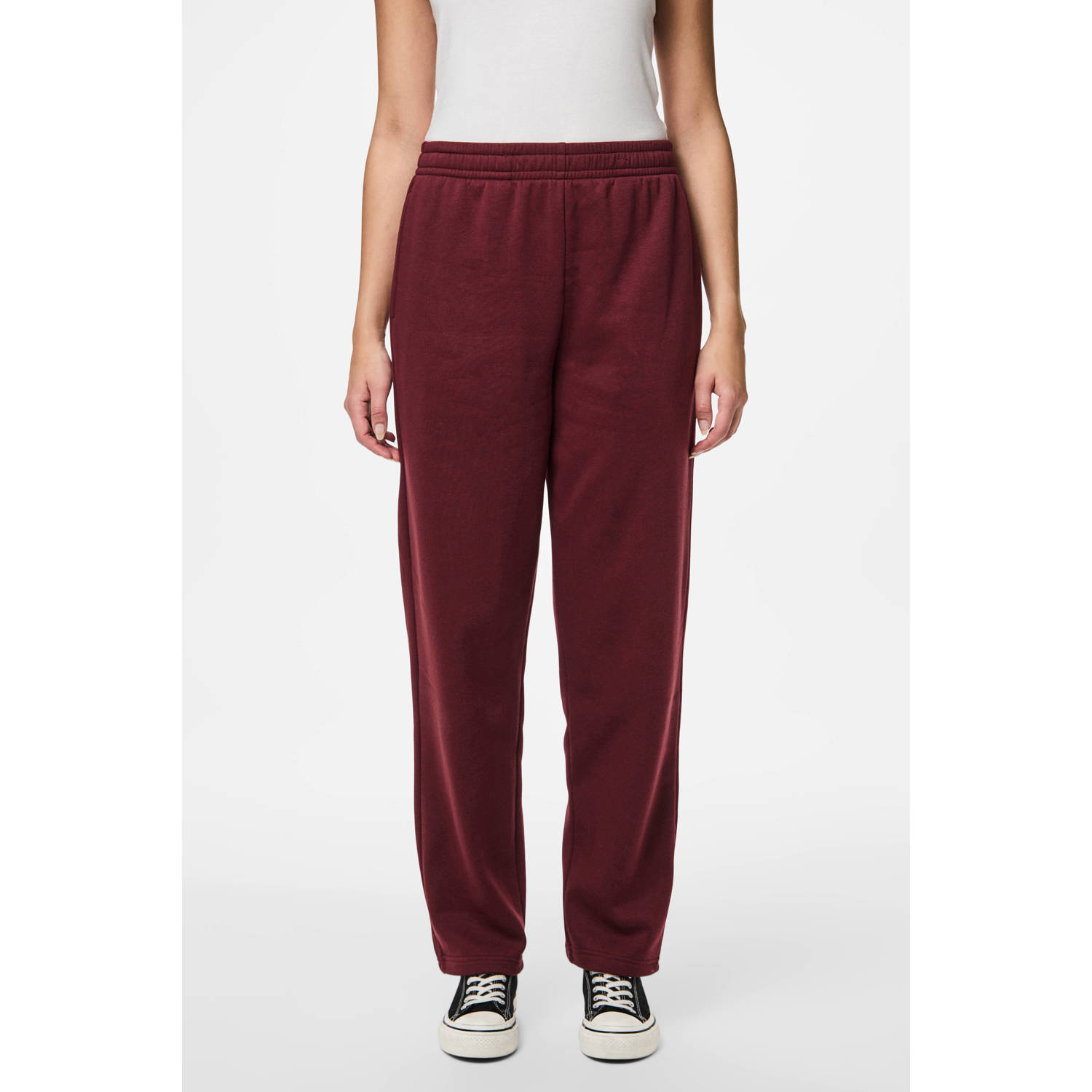 PIECES sweatpants PCCHILLI donkerrood