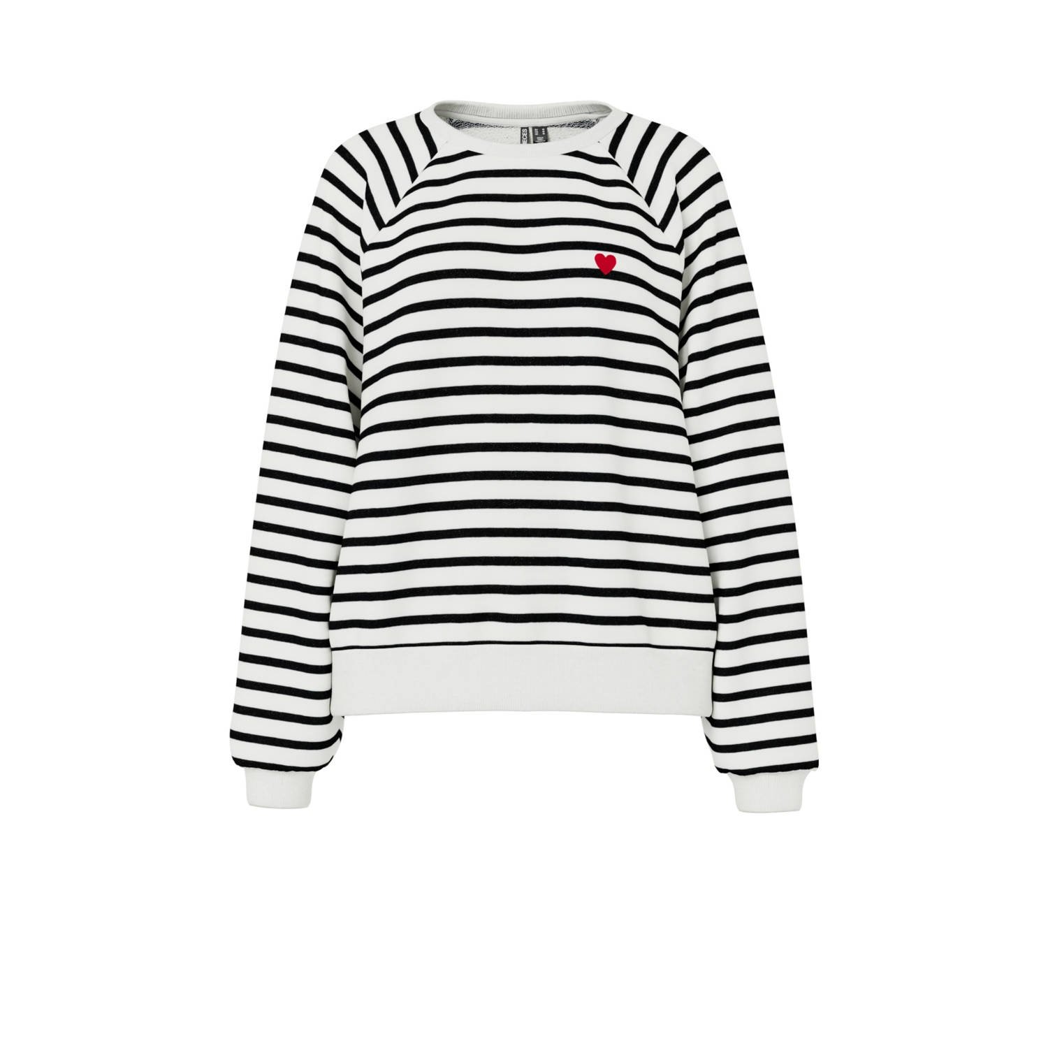 PIECES sweater PCGRETA wit blauw