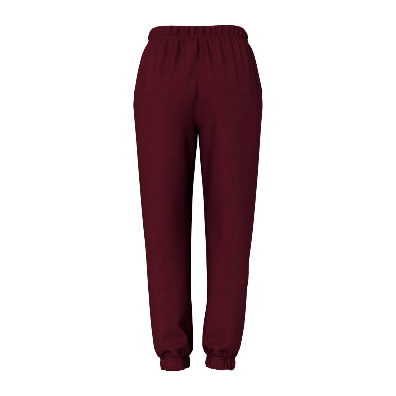 PIECES high waist regular fit sweatpants PCCHILLI donkerrood