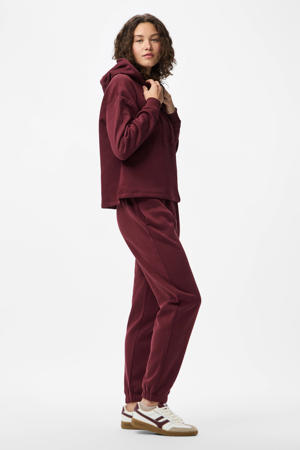 high waist regular fit sweatpants PCCHILLI donkerrood