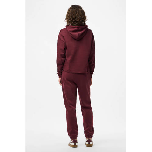PIECES high waist regular fit sweatpants PCCHILLI donkerrood afbeelding