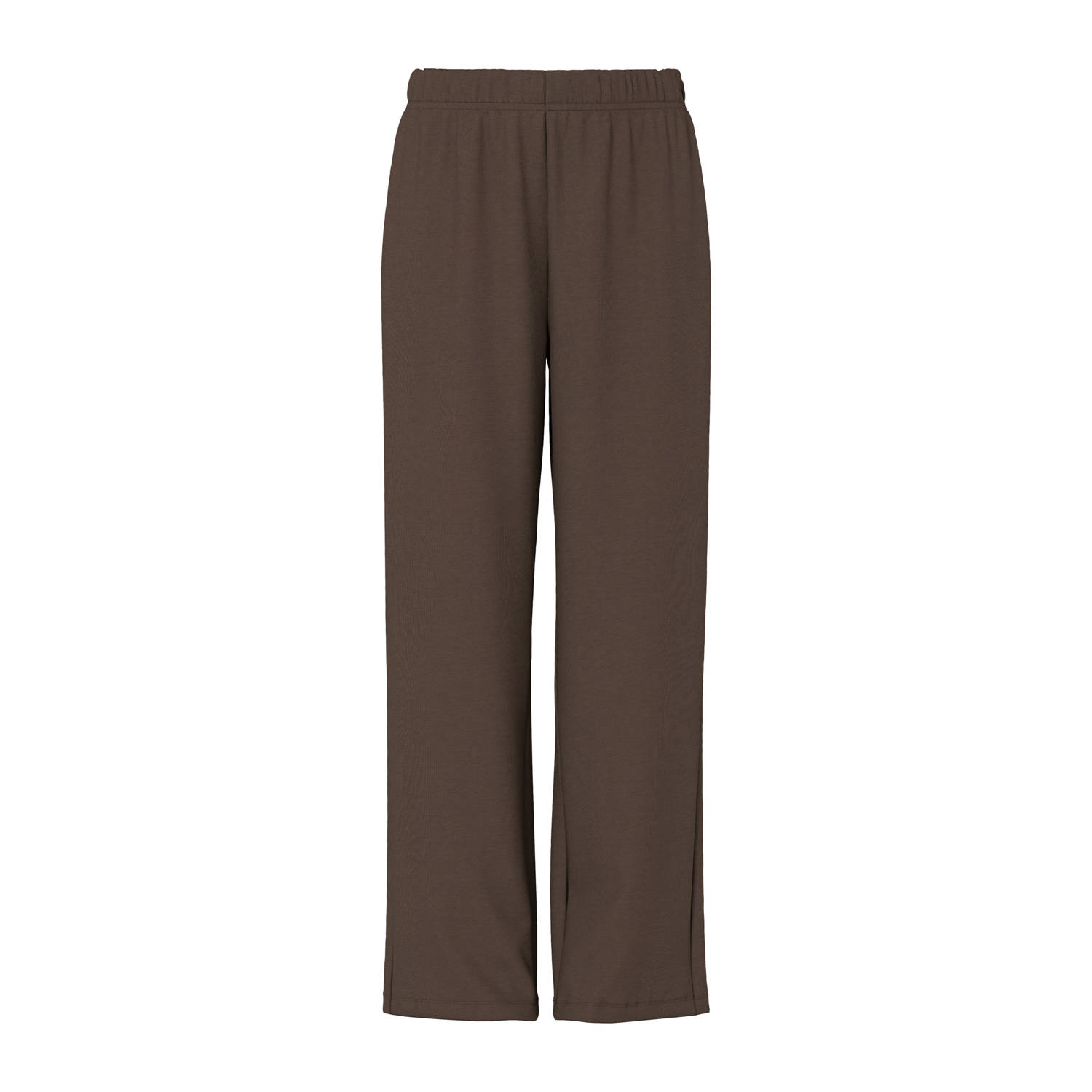 PIECES wide leg high waist sweatpant PCCHILLI bruin