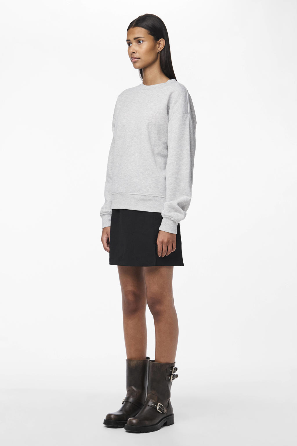 PIECES sweater PCCHILLI lichtgrijs