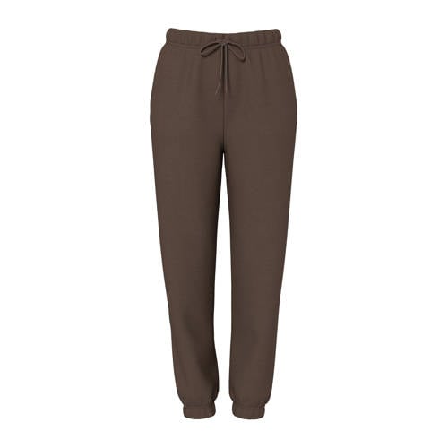 PIECES high waist regular fit sweatpants PCCHILLI bruin afbeelding