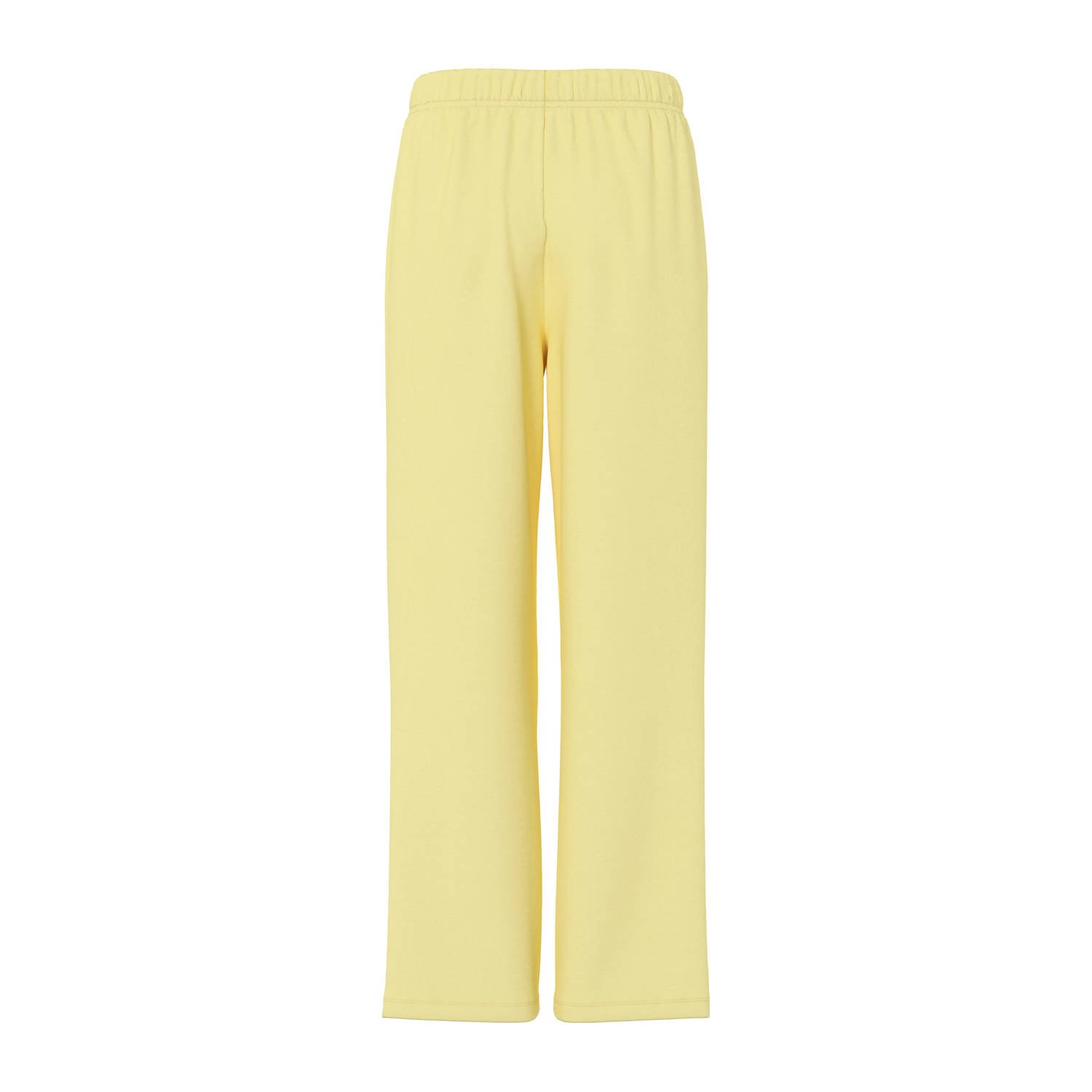 PIECES wide leg high waist sweatpant PCCHILLI geel
