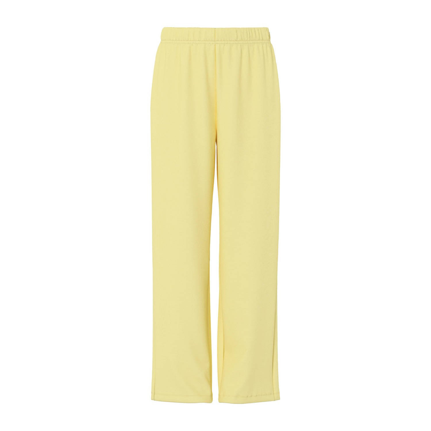 PIECES wide leg high waist sweatpant PCCHILLI geel