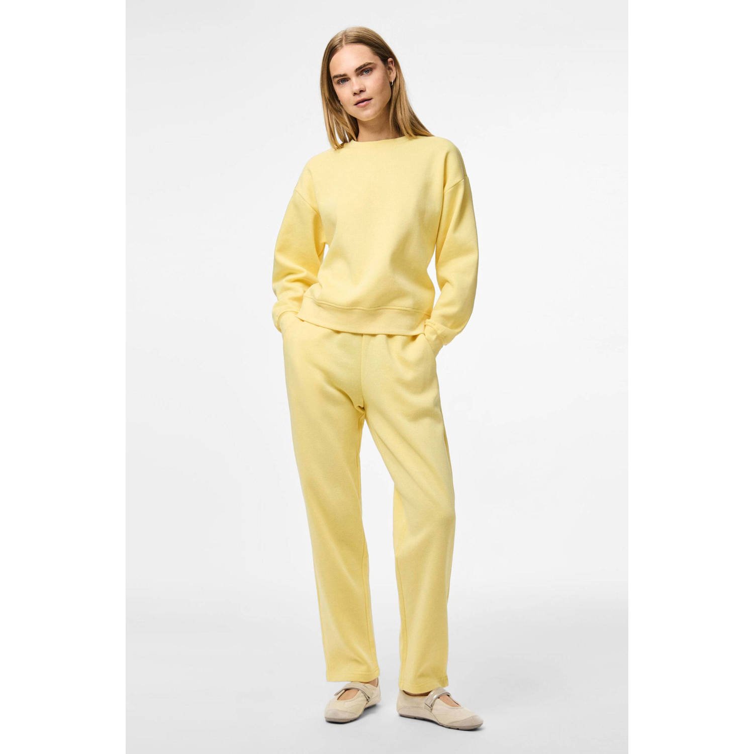 PIECES sweater PCCHILLI geel