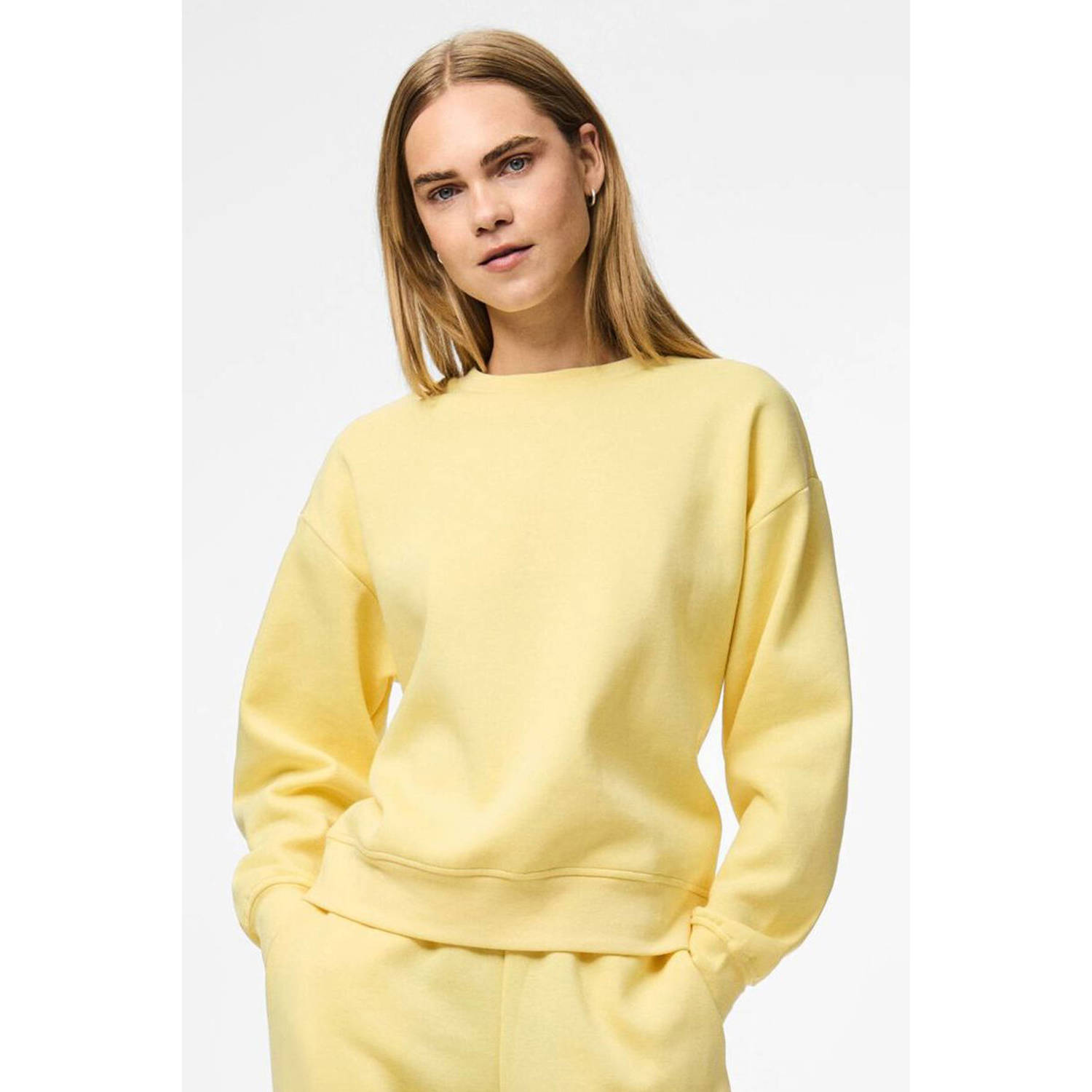 PIECES sweater PCCHILLI geel