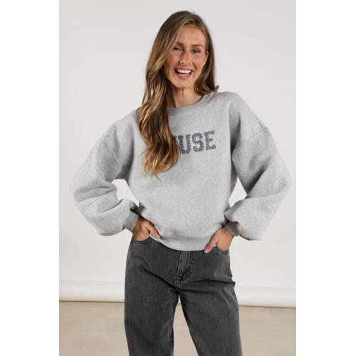 NUKUS sweater grijs melange afbeelding