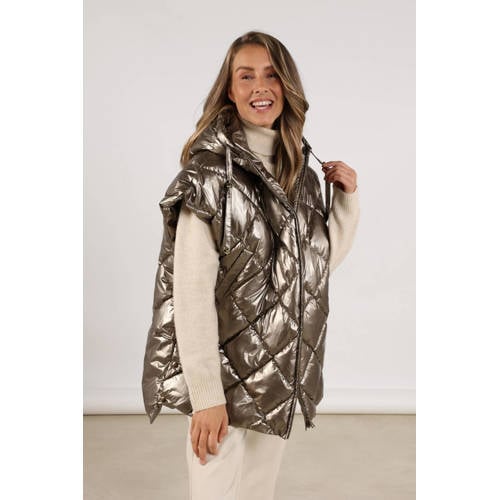 NUKUS gewatteerde jas quilted goud afbeelding