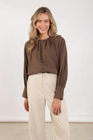 blouse bruin