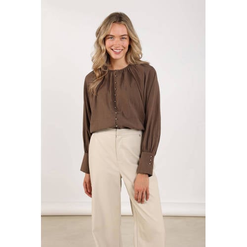 NUKUS blouse bruin afbeelding