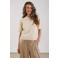 NUKUS pullover met wol zand met lurex