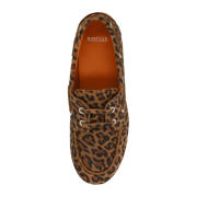 thumbnail: Manfield suède bootschoenen met panterprint cognac/zwart