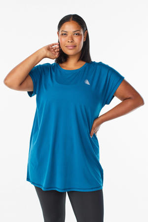 Plus Size sport T-shirt blauw