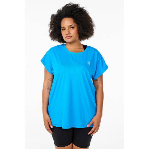 ACTIVE By Zizzi Plus size sport T-shirt blauw afbeelding