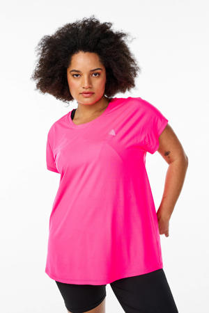 Plus size sport T-shirt roze