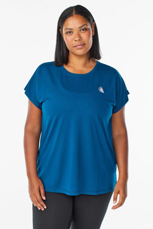 Plus Size sport T-shirt donkerblauw