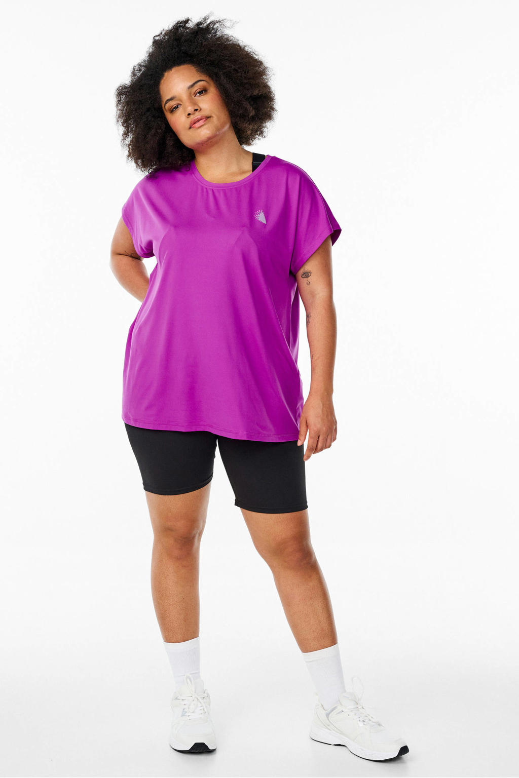 ACTIVE By Zizzi Plus size sport T-shirt paars