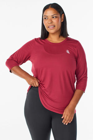 Plus Size sportshirt rood