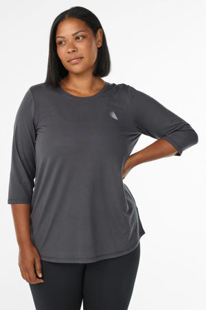 Plus Size sportshirt grijs