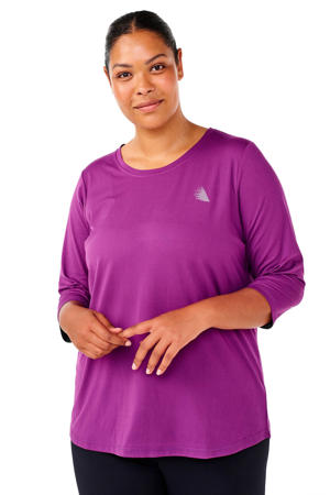 Plus Size sport T-shirt paars