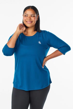 Plus Size sportshirt donkerblauw