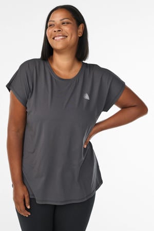 Plus Size sport T-shirt grijs