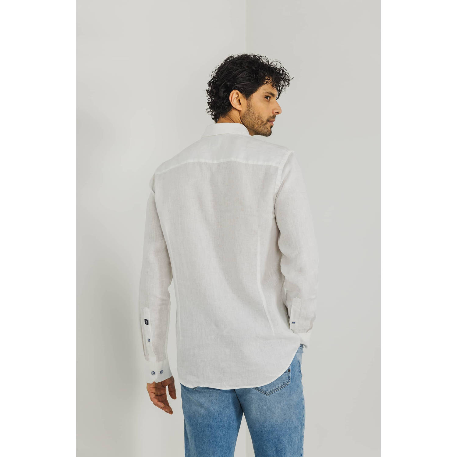 State of Art linnen casual overhemd wit