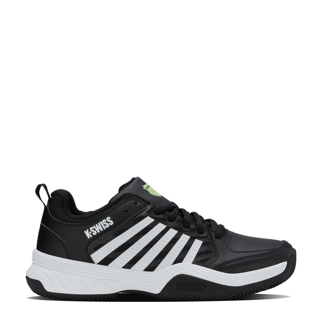 Zwart en witte heren K-Swiss COURT EXPRESS 2 CLAY tennisschoenen van mesh-pu/voering: mesh/voetbed: eva met veters