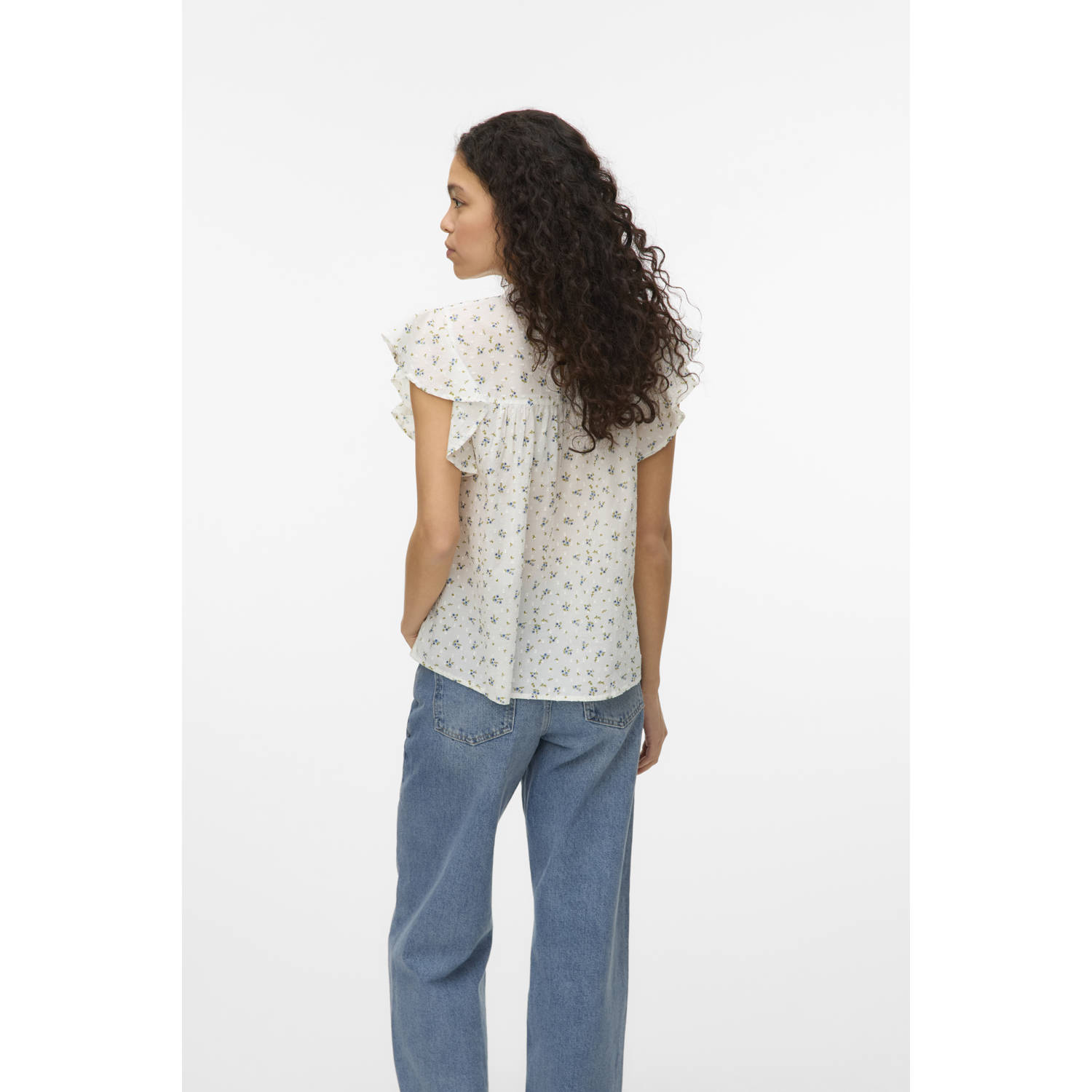 VERO MODA blousetop wit broderie