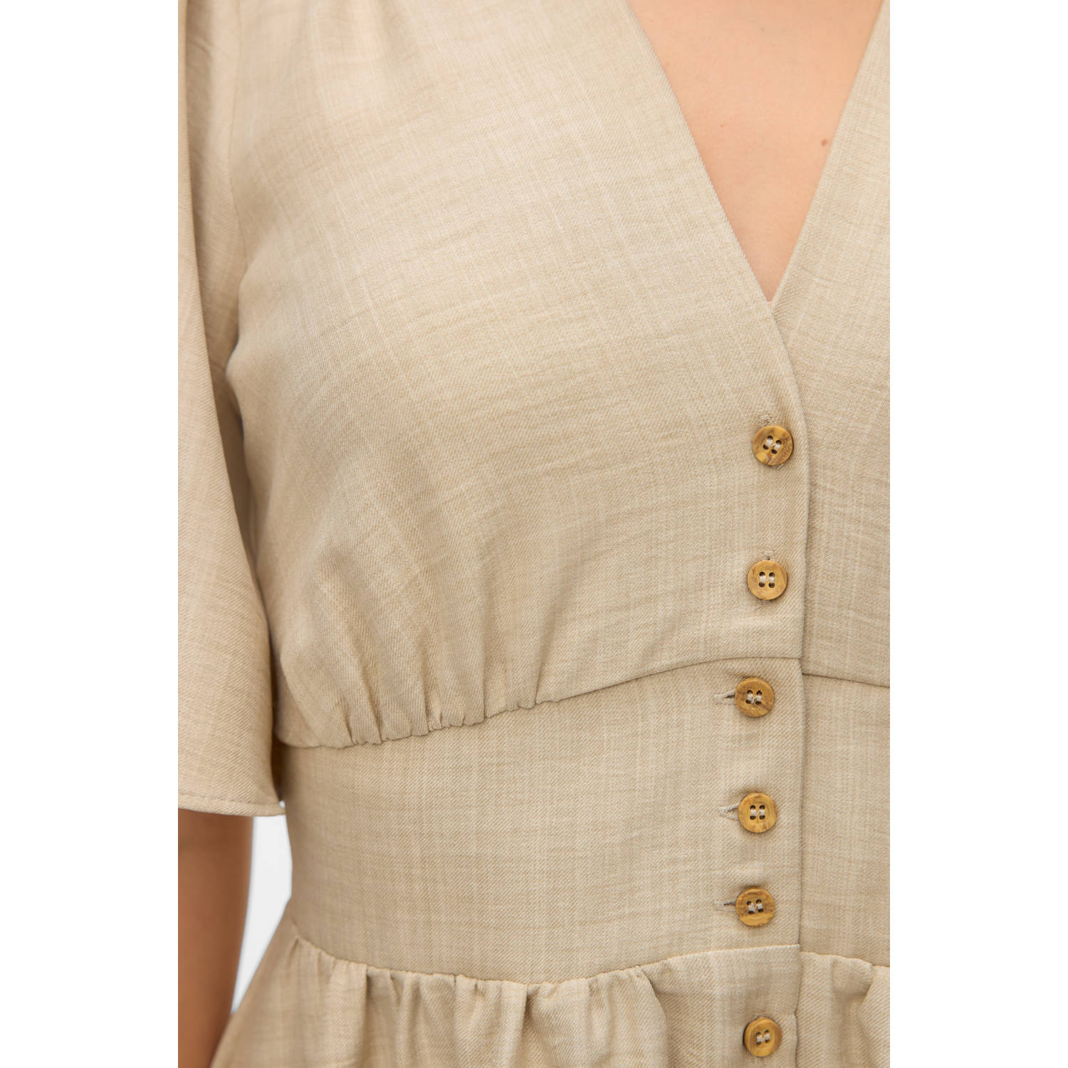 VERO MODA korte jurk taupe