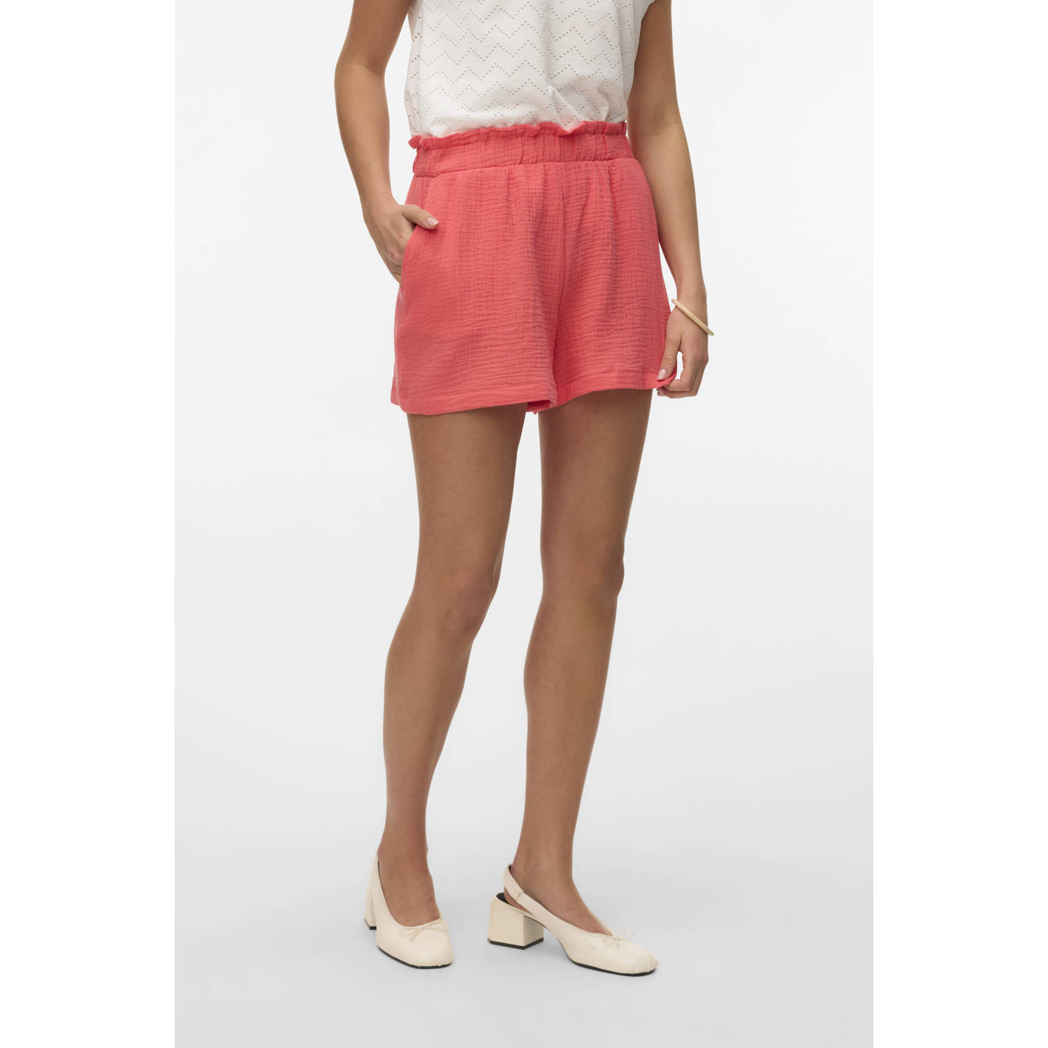 Vero Moda Loose fit korte broek van katoen model 'NATALI'