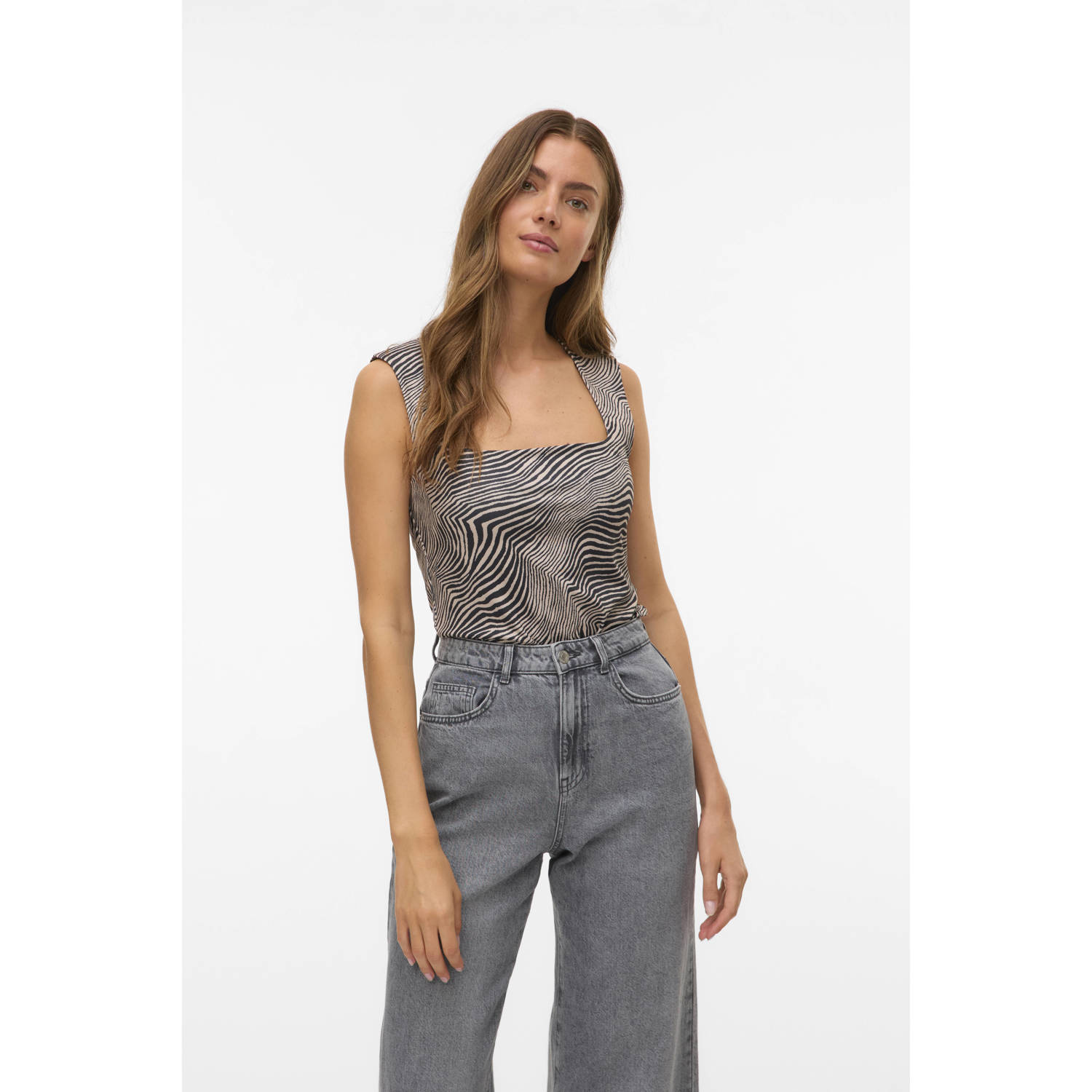 Vero Moda Shirttop VMMILLION SL SQUARE NECK TOP JRS NOOS