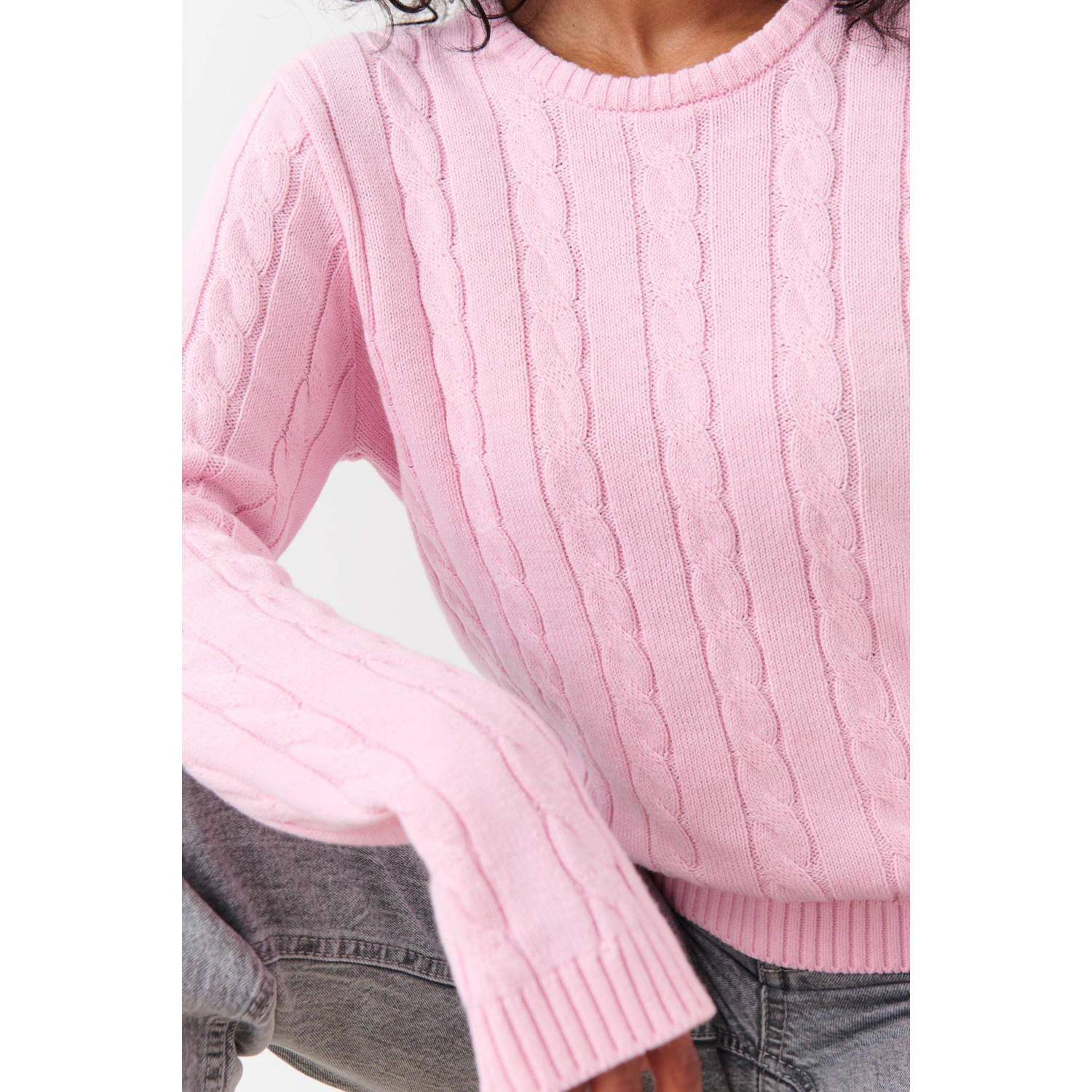 Gina Tricot gebreide trui roze