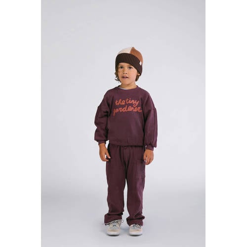 The New Chapter straight casual broek donkerrood afbeelding